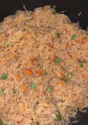 A picture of Mexican rice.