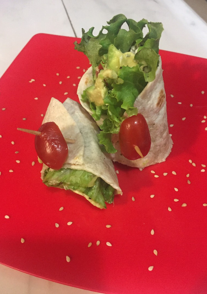 Una foto de Wrap de queso azul