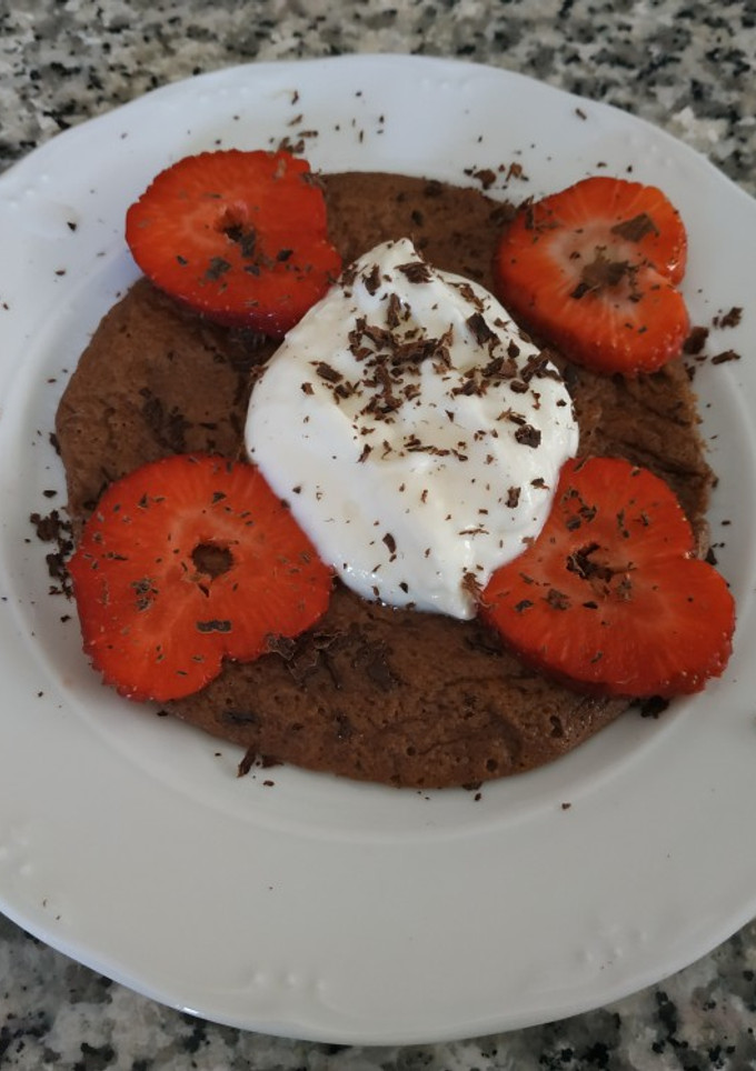 Una foto de Tortitas de chocolate, plátano y avena