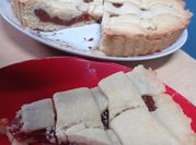 Una foto de pastafrola de membrillo