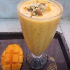 Mango sago coconut pudding A picture of Mango sago coconut pudding.