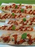 Endibias con revuelto de gambas