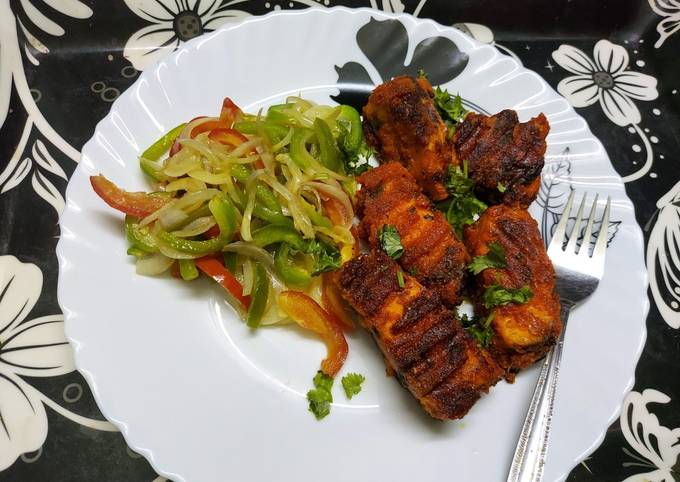 Grilled Tawa Fish With Sautéed Vegetables