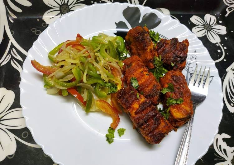 Recipe of Homemade Grilled Tawa Fish With Sautéed Vegetables