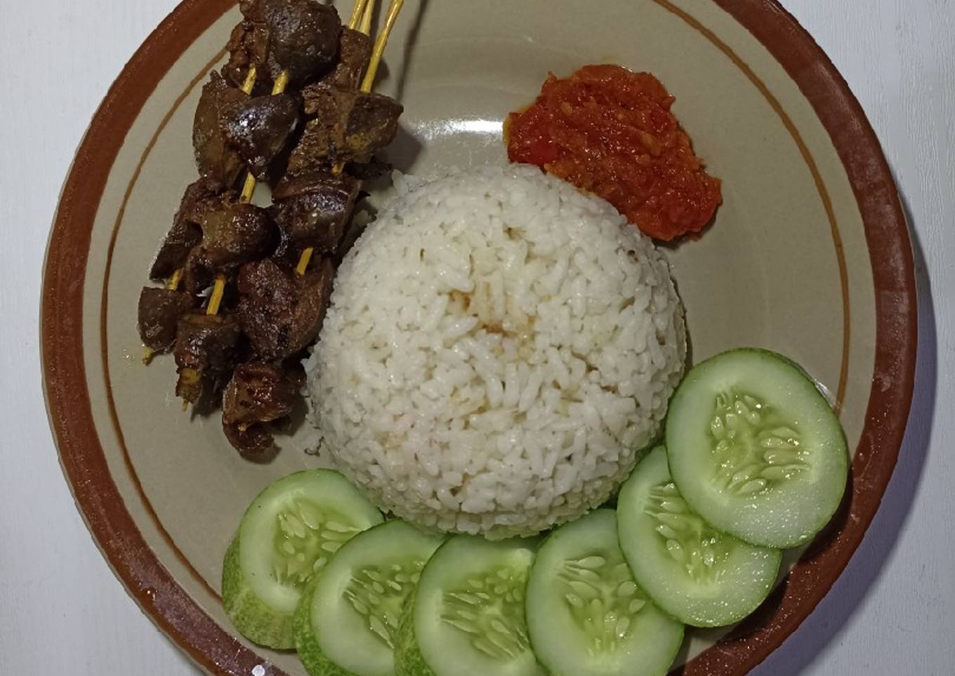 Sate Ati Ampela Goreng