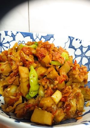 Foto resep Tumis Tewel ebi pedas
