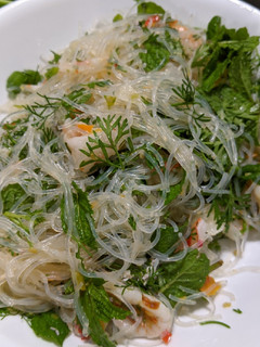 A picture of Yum Woon Sen (Thai Glass Noodle Salad).