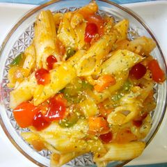 A picture of Cheese penne pasta.