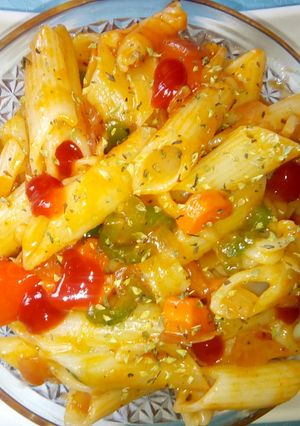 A picture of Cheese penne pasta.