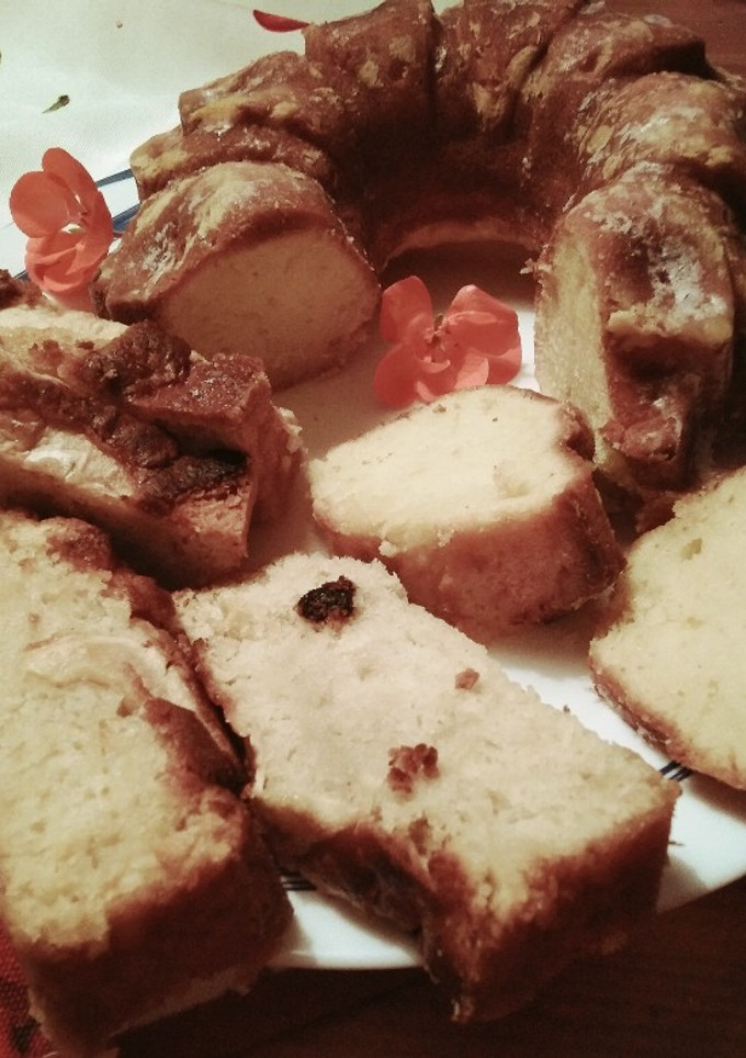 Una foto de Popurrí bizcocho de limón glaseado y tarta de manzana!