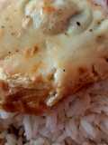 Arroz branco🍚 com hambúrguer no forno