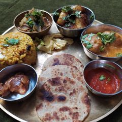 A picture of Kathiyawadi Lunch.
