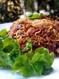 ข้าว+มาม่าผัดหม่าล่าเนื้อโครงเป็ดMK : Ramen Fried Rice 🍜🤭🍚