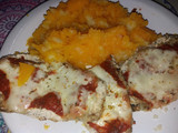 Milanesa de berenjena a la napolitana