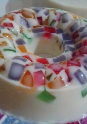 Foto resep Puding mozaik susu