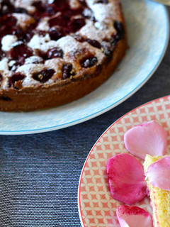 A picture of Rose petal and strawberry sandwiches.