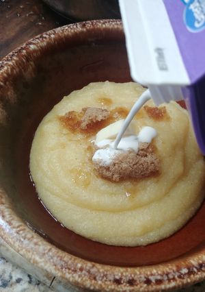 A picture of Cornmeal Breakfast Pudding.