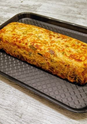 Una foto de Pastel de verduras con bacon y queso