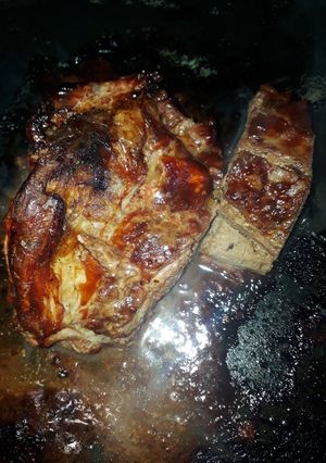 Una foto de Tapa de nalga al horno con barbacoa