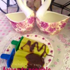 A picture of Chocolate avocado popsicles.