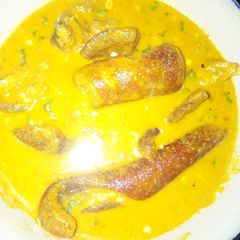 A picture of Grandnut and okoro soup.
