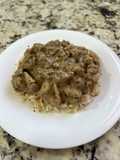 Pollo strogonoff sin nata