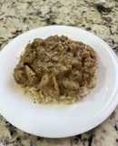 Pollo strogonoff sin nata