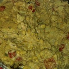 A picture of Crab and corn chowder.