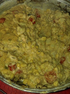 A picture of Crab and corn chowder.