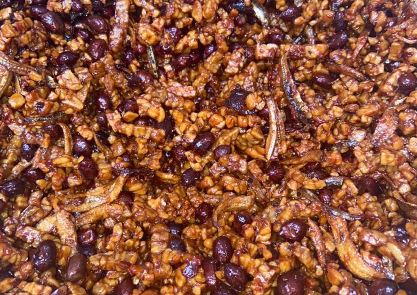 Sambal tempe teri kacang tanah