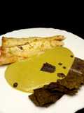 Lubina en salsa de pimienta verde