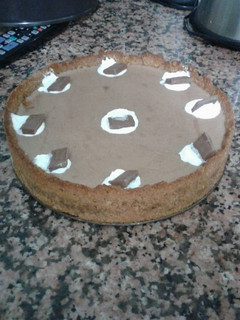 Una foto de Tarta de chocolate y flan