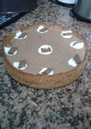 Una foto de Tarta de chocolate y flan