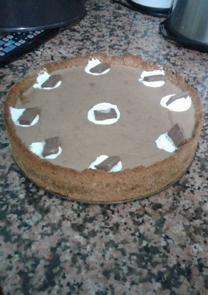 Una foto de Tarta de chocolate y flan
