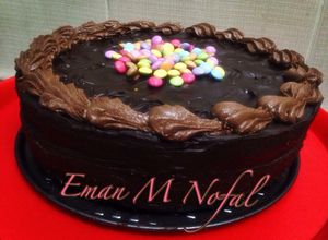 صورة لوصفة كيك الشوكولاته الداكنه بالجاناش 🍫😋😋