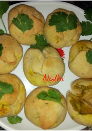 A picture of Stuff baati (Rajasthani dish).