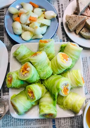 Hình của món Cải thảo cuộn (thích hợp với cả Keto ạ).