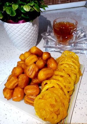 عکسی از دستور زولبیا و بامیه ترد وخوشمزه