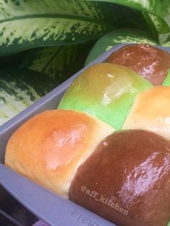 Foto resep Eggless bread greentea choco cheese (roti tanpa telur)