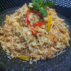 A picture of Veg schezwan fried rice.