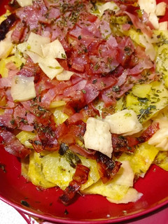 Una foto de Patatas con bacon en microondas