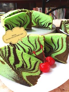 Foto resep 298. Bolu Kukus Putih Telur Pandan-Coklat