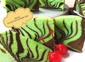 Foto resep 298. Bolu Kukus Putih Telur Pandan-Coklat