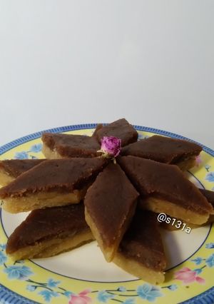 عکسی از دستور حلوا دو رنگ به روش سمیه