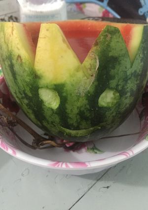 Hình của món Rau câu dưa hấu.