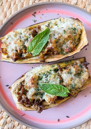 Une photo de Aubergines farcies