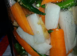A picture of Gajar & muli ka achar.
