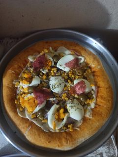 Una foto de Masa de Pizza con borde relleno