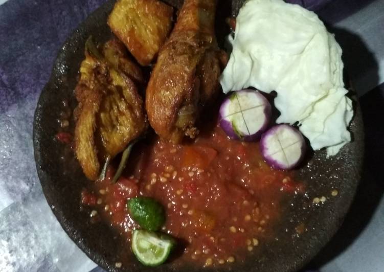 Lalapan pukang manuk(ayam) simple