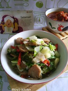 Foto resep Cah Sawi Bakso